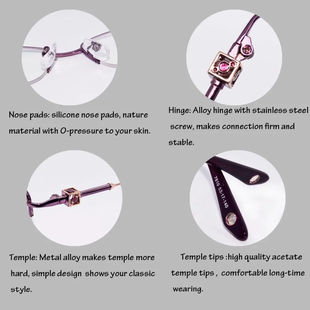 2017 роскошные женские очки в стиле ретро с прозрачными линзами из сплава цветами