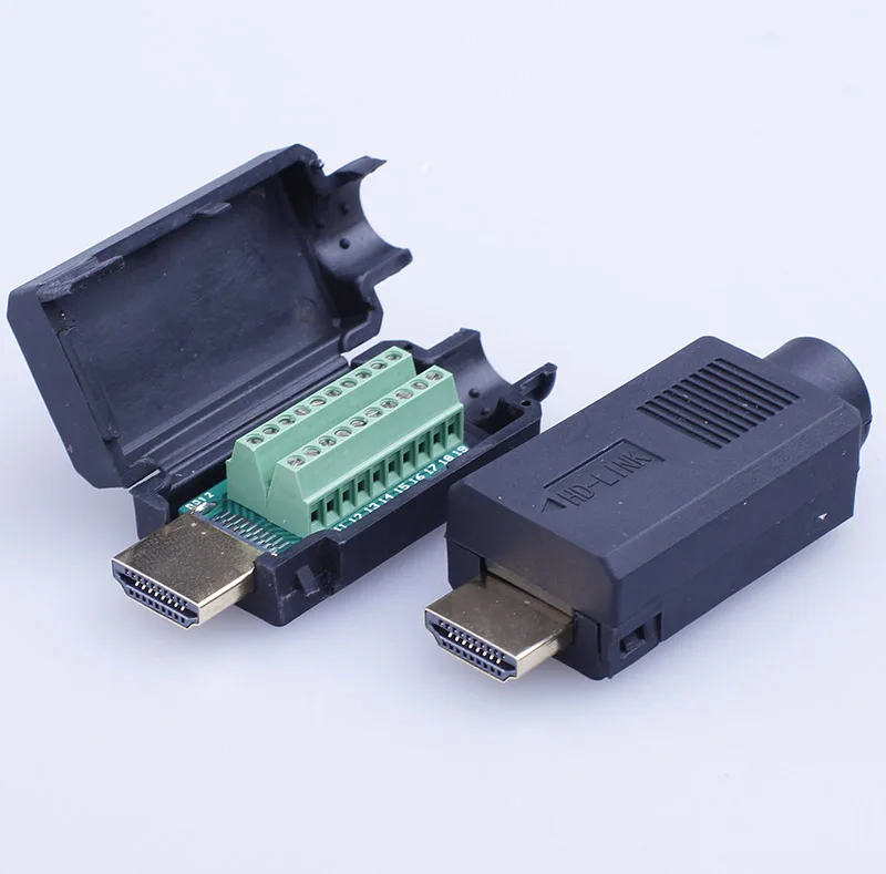2 шт. HDMI 0 HD адаптер мужской разъем Breakout до 19P Клеммная плата без необходимости