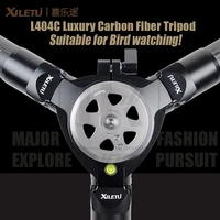 xiletu l404c luxury carbon fiber dslr camera tripod suitable for bird photographing 40mm max tube hollow flange design 30kg load