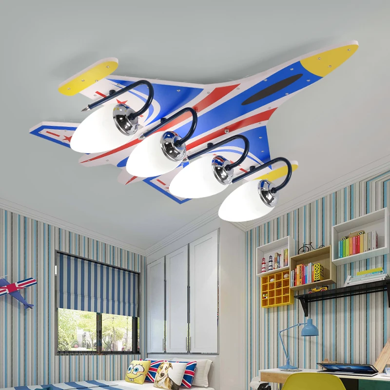 DIY акриловый самолет светодиодный потолочный светильник современный детский для