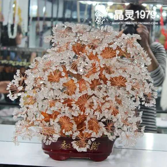 Натуральный прозрачный кварцевый кристалл дерево 40 см|tree|tree crystal |