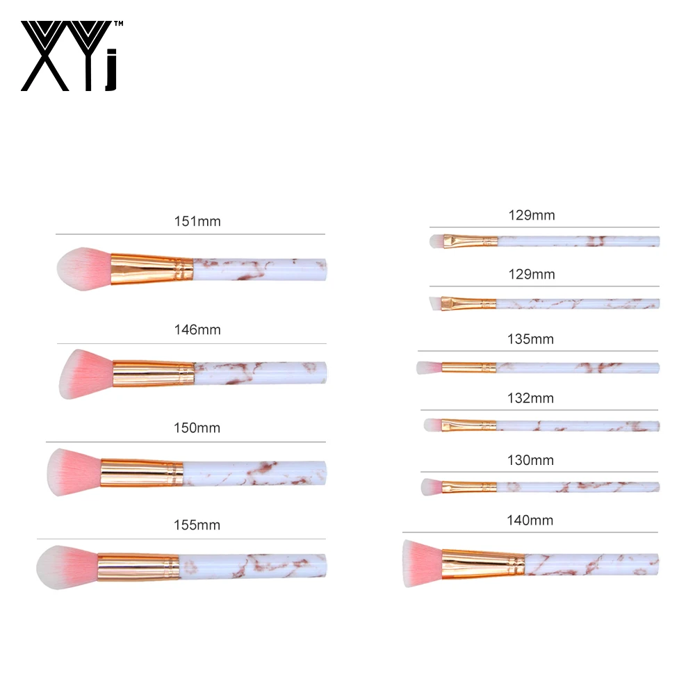 Набор кистей для макияжа с мраморным узором 10 шт. кисти румян и теней подводка