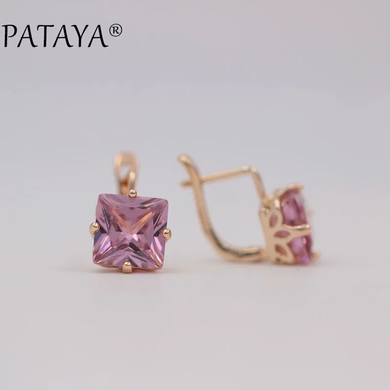 PATAYA роскошные женские серьги новые модные свадебные из розового золота 585