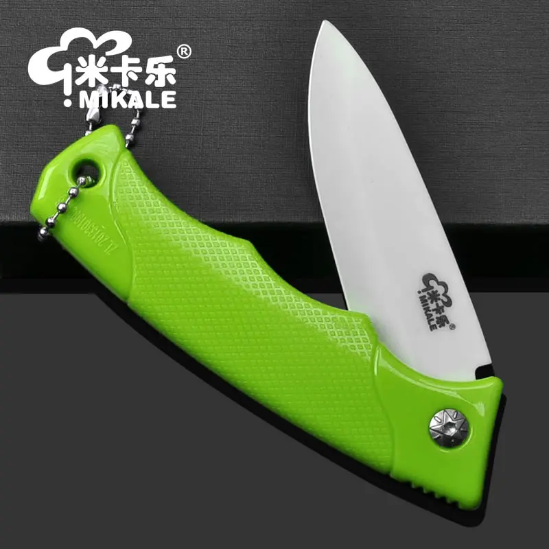 

Free Shipping MIKALA Hot Sale High-Grade Ceramic Fruit Folding Paring Knife Pocket Mini Fashion Style For Gift