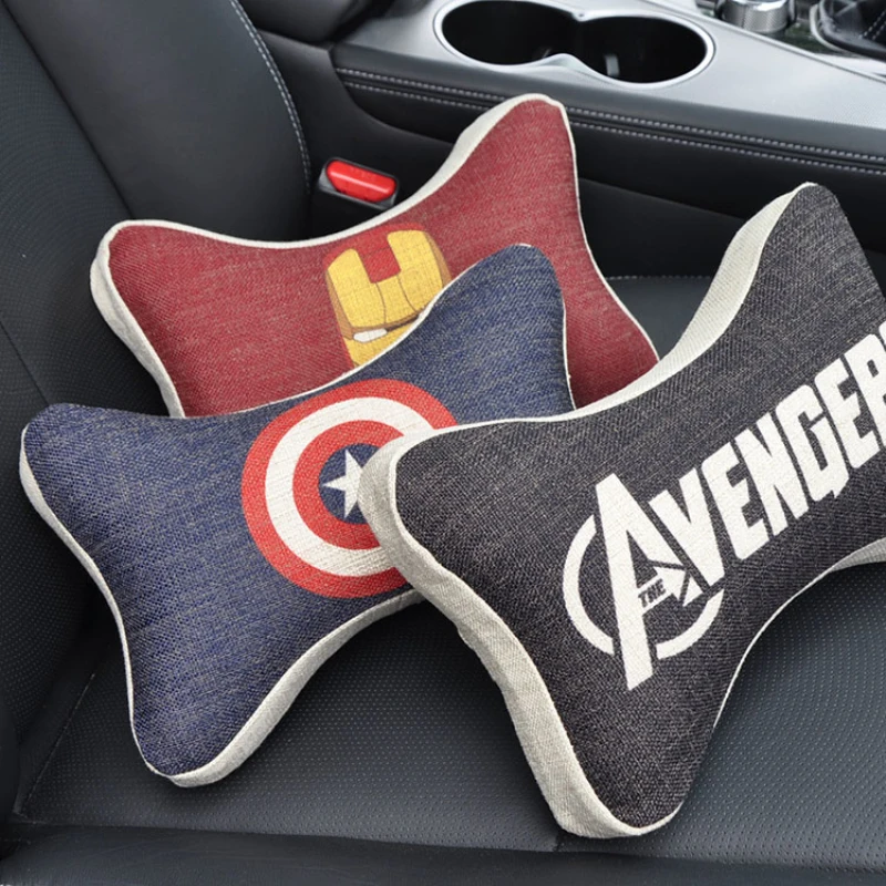 Подголовник автомобиля Железный человек подушка для шеи мультфильм marvel