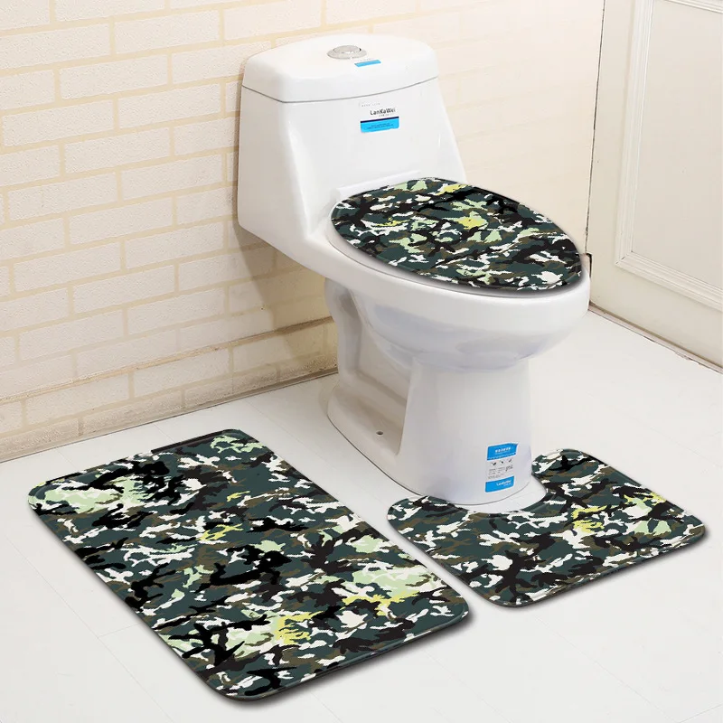 3 шт. Нескользящие коврики для ванной комнаты на крышку унитаза | Дом и сад