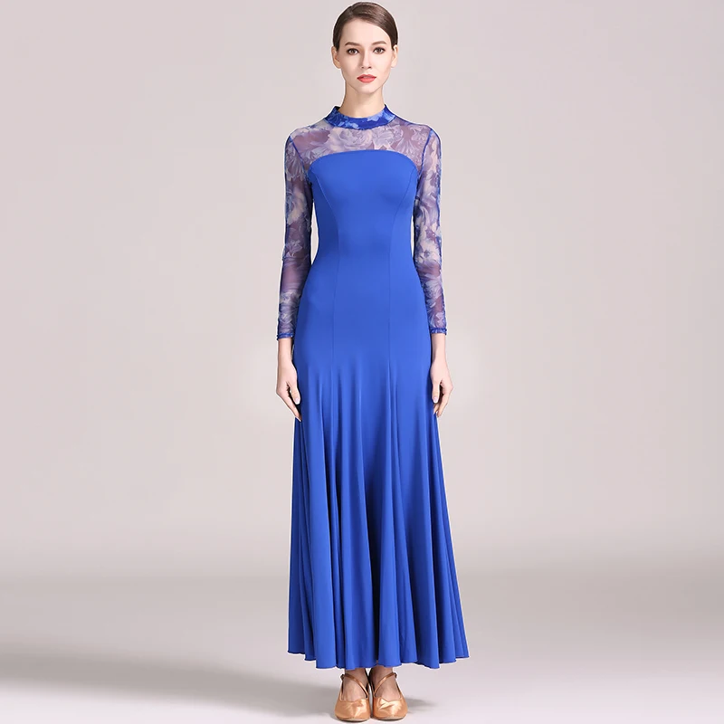 Женское платье для бальных танцев с длинным рукавом модель DNV10180 | Бальные танцы