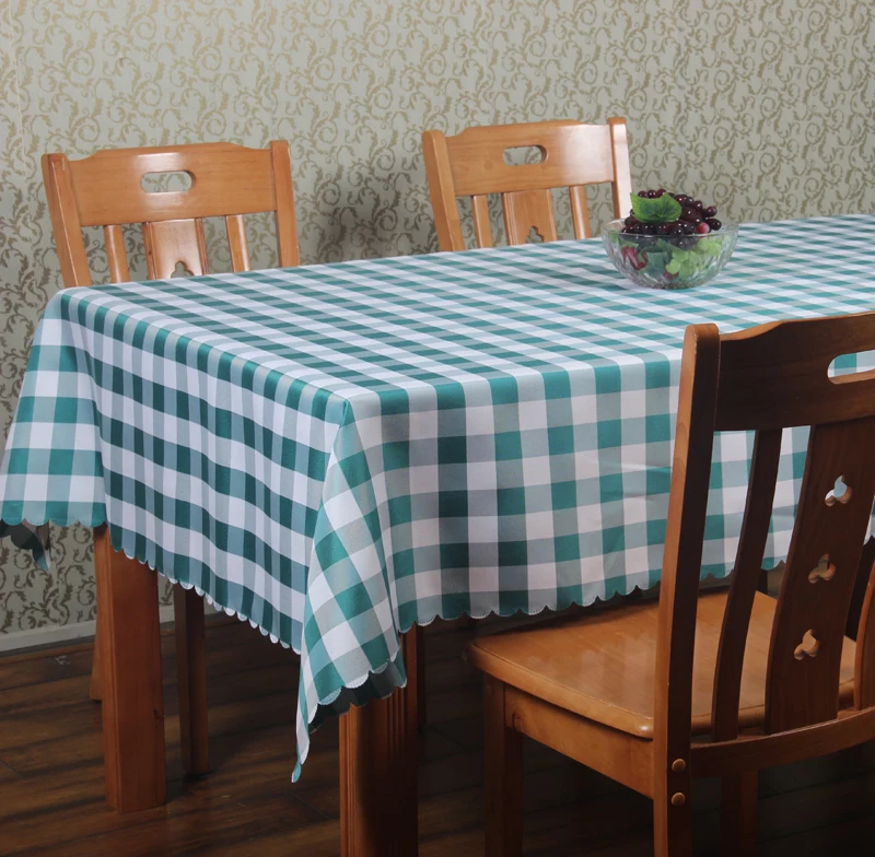 Круглая прямоугольная скатерть в клетку 3 цвета многофункциональная для