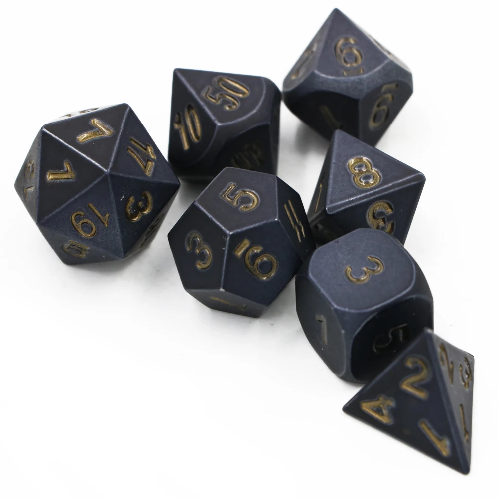 7 шт./компл. креативные игральные кости для ролевых игр D &amp металлические DND