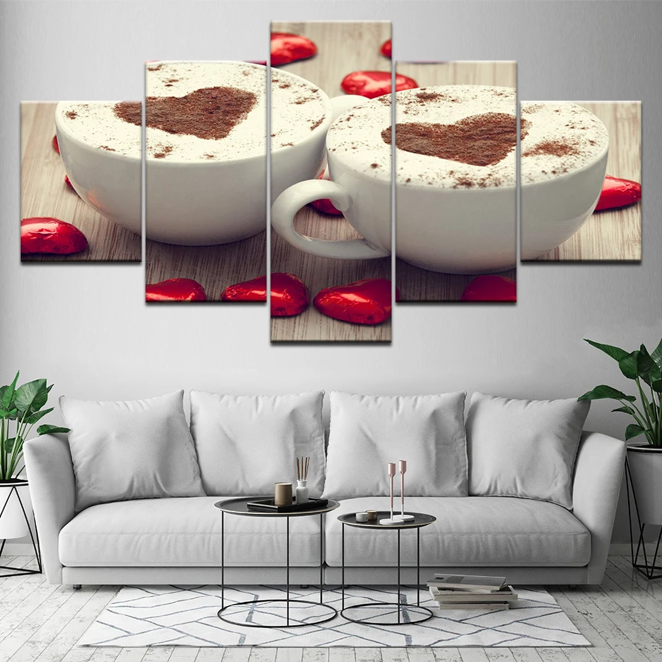 Креативные холщовые плакаты Настенная художественная рамка HD принты картины 5