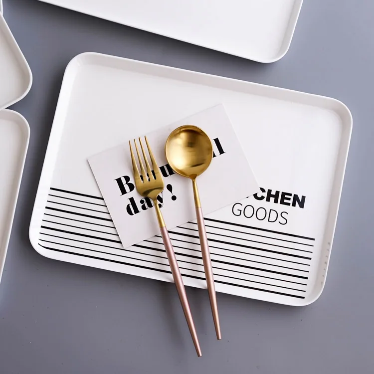 Меламиновый поднос в скандинавском стиле для чая завтрака хлеба тарелка снэков