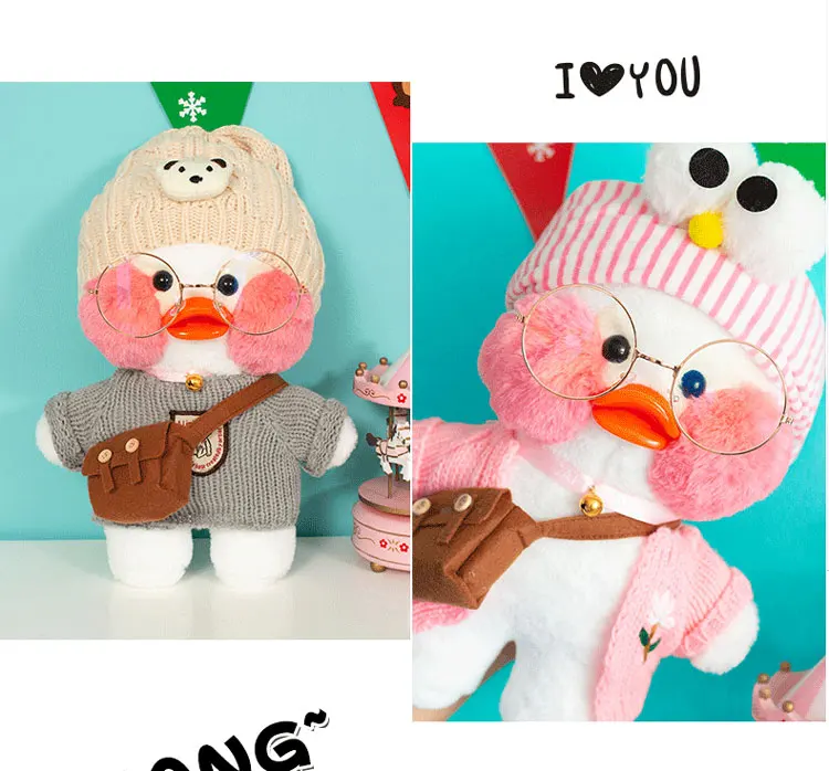 Горячие игрушки Lalafanfan CafeMimi мягкие игрушки животных белое платье утка DIY Мягкие плюшевые куклы для девочки или подруги подарок 30 см