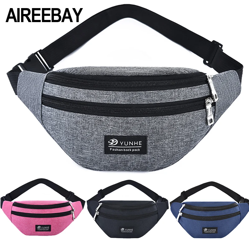 Поясная Сумка AIREEBAY для женщин модная нагрудная Сумочка унисекс с тремя карманами