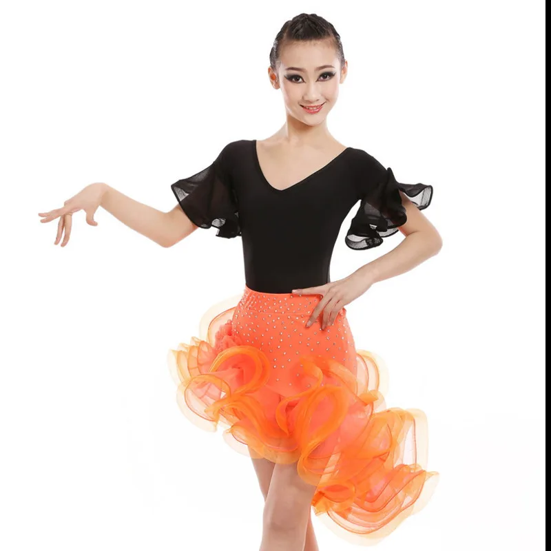 Современное платье для латиноамериканских танцев девочек юбка сальсы и Танго