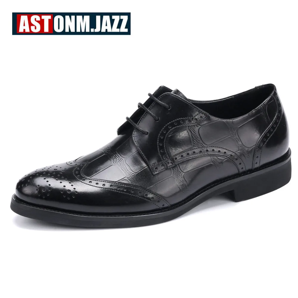 Мужские свадебные модельные туфли повседневные туфли-оксфорды из натуральной