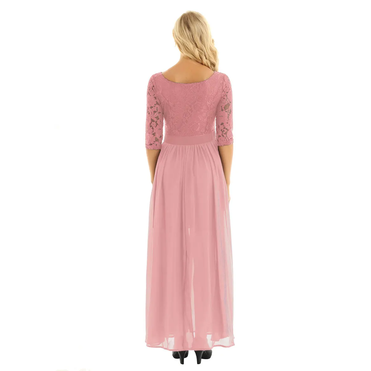 Летнее женское вышитое кружевное цветочное Свадебное Платье vestidos De Festa с коротким рукавом спереди разрезное длинное шифоновое платье Выпускные платья