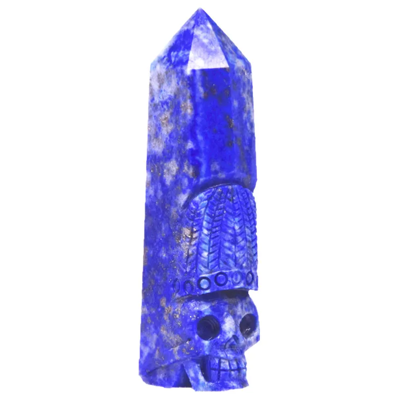 

70mm single pointed quartz magic wand point healing sculpture skull head Buddha statue wholesale price free shipping