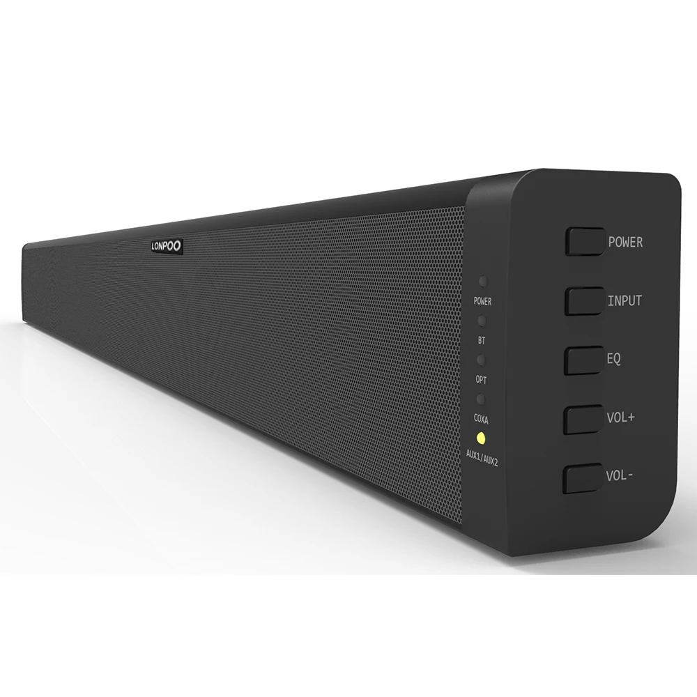 LONPOO мощный 60 Вт Bluetooth ТВ HDMI (ARC) динамик беспроводной стерео Саундбар сабвуфер с