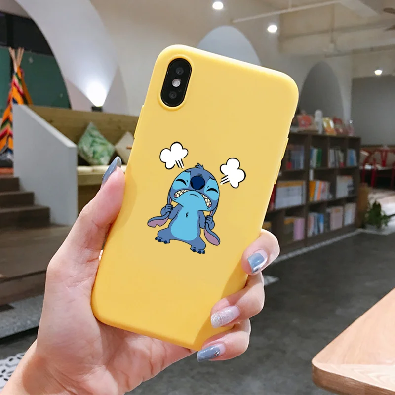 Силиконовый мягкий чехол для телефона Disneys Stitch для Apple IPhone X XR XS MAX 7 8 7 plus 6 6 S Plus 5 5S SE задняя крышка