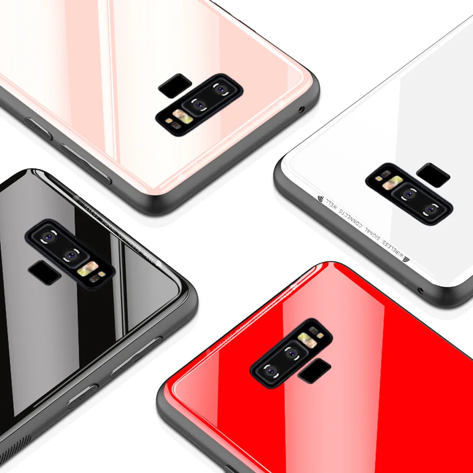 Защитный чехол из закаленного стекла для телефона Samsung Galaxy Note 9 роскошный