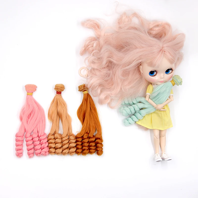 Msiredoll bjd парик аксессуары 1 шт 15*100 см кукла волосы для 1/3 1/4 1/6 1/12 вьющиеся кукольные