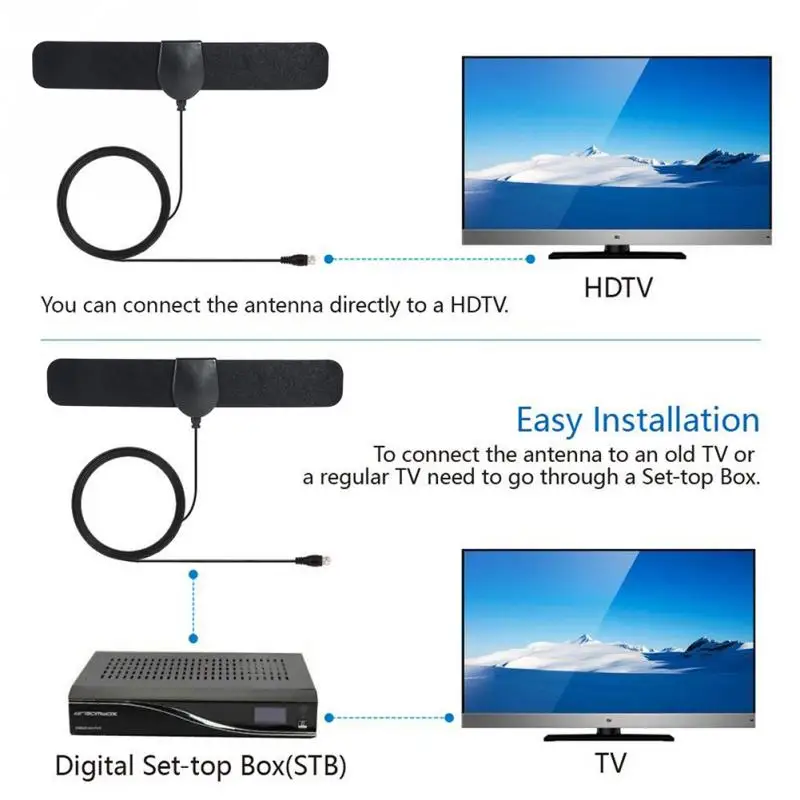Активная HD ТВ внутренняя телевизионная антенна DVB-T2 ATSC 1080 P цифровой усилитель |