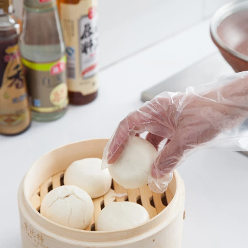 Пластиковые одноразовые перчатки WALFOS 100 шт. для ресторана дома обслуживания