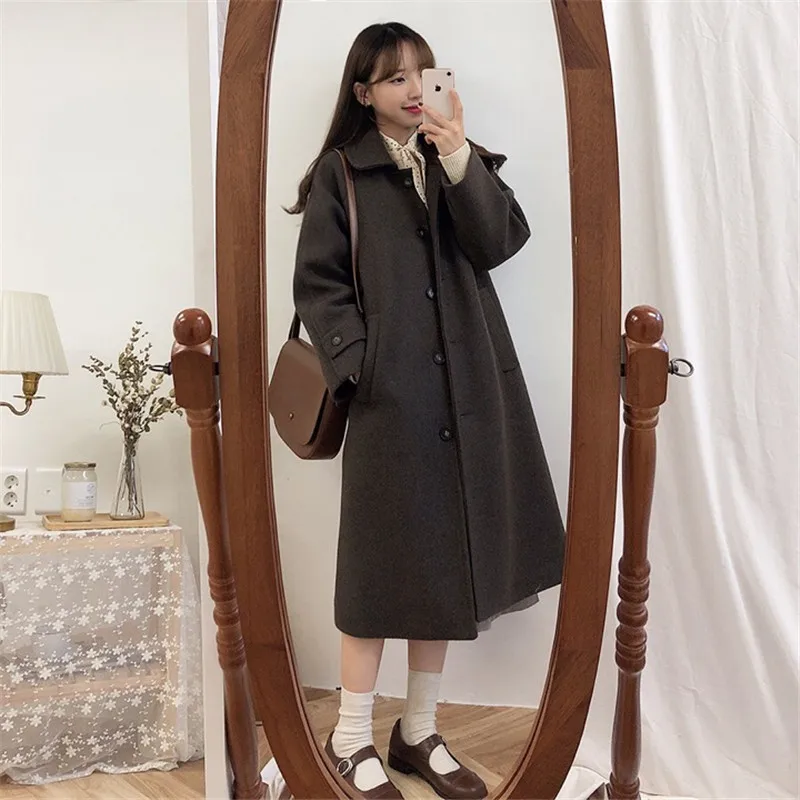 Abrigos де Лана mujer invierno 2018 зимние Утепленные Harajuku плюс размеры длинное пальто для