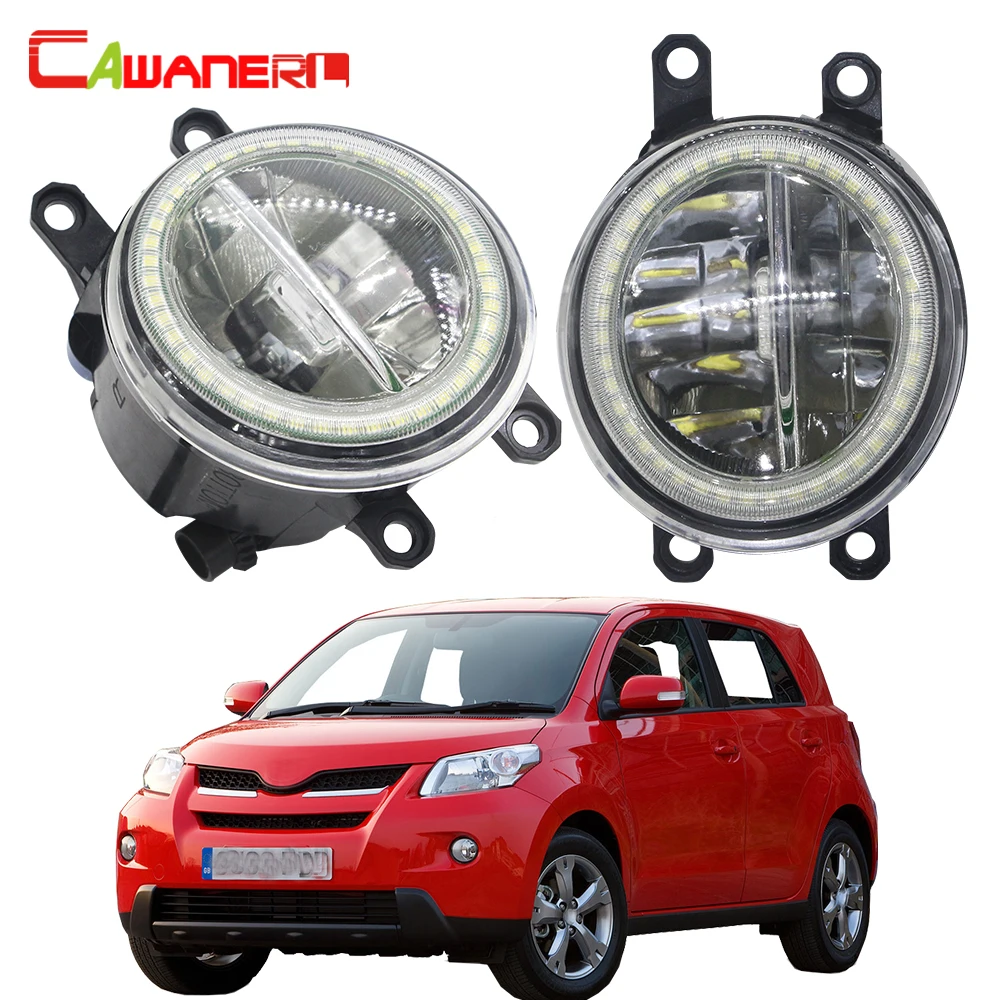 Cawanerl для Toyota Urban Cruiser 2009- автомобиля 4000LM светодиодный лампы Противотуманные фары светильник+ глаза ангела дневного светильник DRL H11 12V