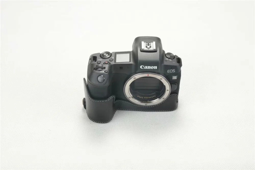 Camera Bag Case For Canon EOSR R PU Leather Half Body Set Cover With Battery Opening | Электроника