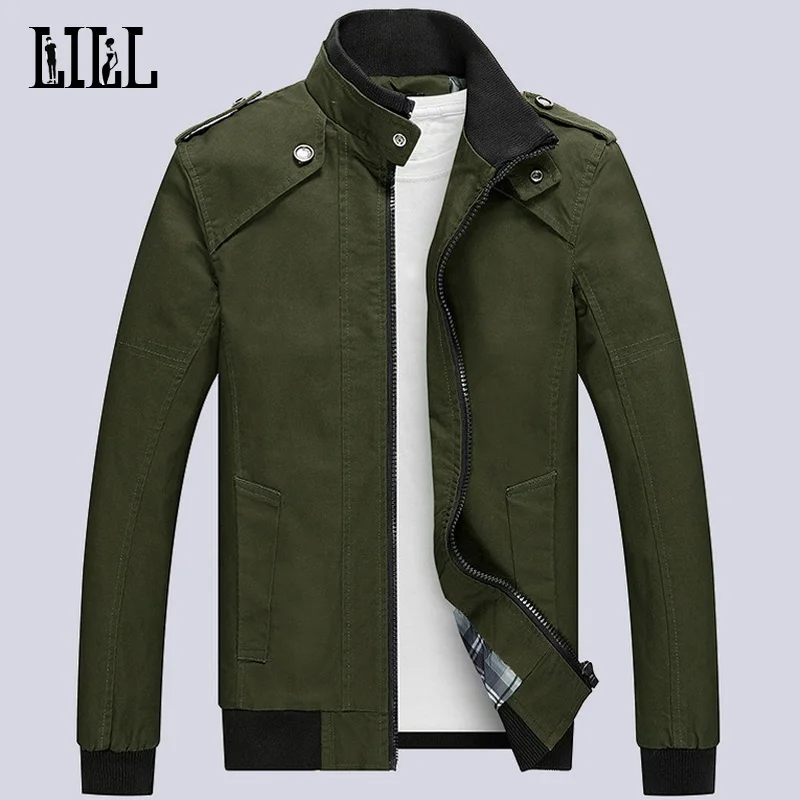 LILL | Хлопковая мужская куртка-бомбер мужское пальто весна 2017 повседневная
