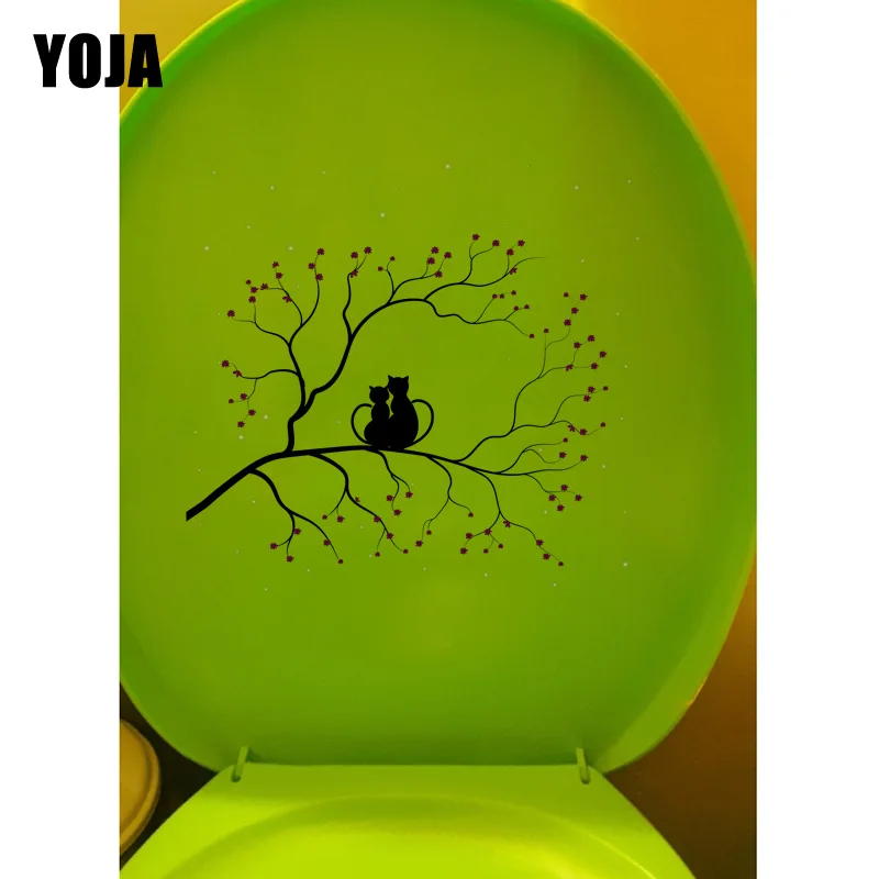 YOJA 20 9*26 4 см мультфильм Кот деревья силуэт настенные наклейки украшения стикер