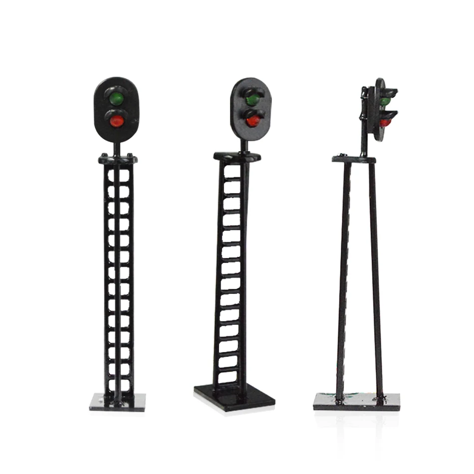 XHL-3 traffic signal light HO scale Model Railway& Building Layout traffic signal LED lights 12V Led Model - Цвет: XHL-3