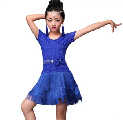 

Latin Fringe Dress Sexy Ballroom Latin Salsa Dance Dress Clothes Samba Dance Costume Kids Child Latin Dance Dress For Girls