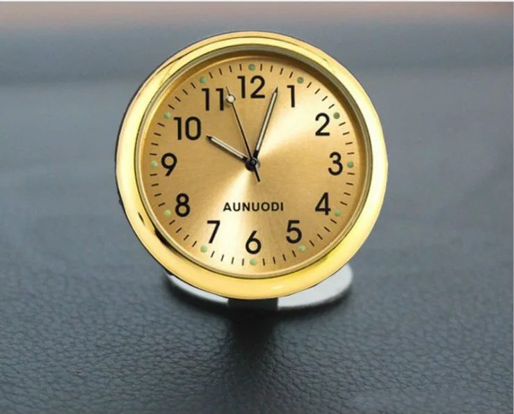 Golden clock Светящиеся Авто Калибр часы Автомобильный термометр мини автомобиль вентиляционное отверстие кварцевые часы с зажимом автомобильный воздуховод Часы Автомобиль Стайлинг - Название цвета: Golden clock
