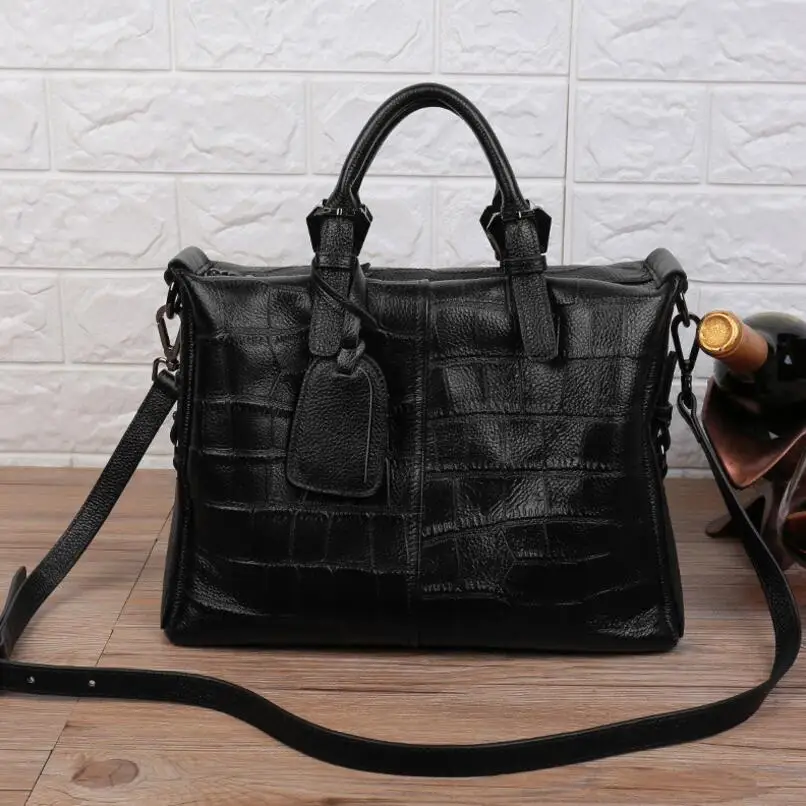 Женская сумка из натуральной кожи с тиснением лисий хвост и Лилия|bag high quality|women