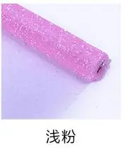 light pink Meijuner 52 см x 3,5 м Снежинка тюль рулон органза Платье Ткань гирлянды для свадьбы Вечерние дома День рождения Decora цветы Букеты упаковка - Цвет: light pink