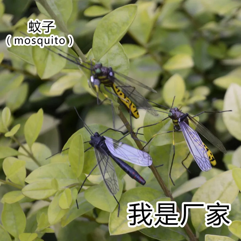 

10pcs/ a lot Free shipping Folk Art Clay Material Artificial Animal Model Crafts Handmade Solid Figure Mosquito MM-005