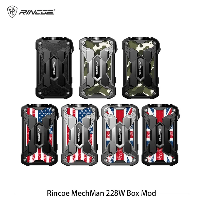 Новое поступление Rincoe Mechman 228W коробка мод электронные сигареты Двойной 18650