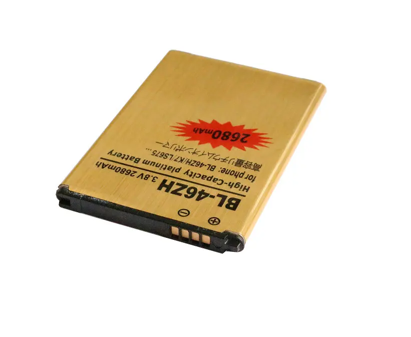 2x2680 мА/ч BL 46ZH золото Батарея + Зарядное устройство для LG AS330 K332 K350N K371 K373 K7 Tribute 5 K8