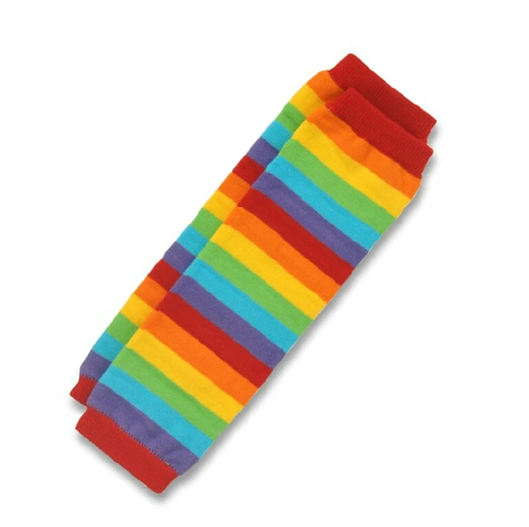Новый стиль Детские гетры красивые радужные полоски детские наколенники удобные