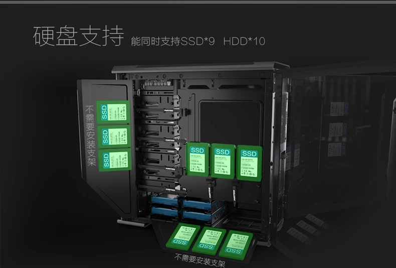 PHANTEKS Evolv X 518 двойная система EATX шасси RGB светильник с управлением из закаленного стекла чехол для настольного компьютера