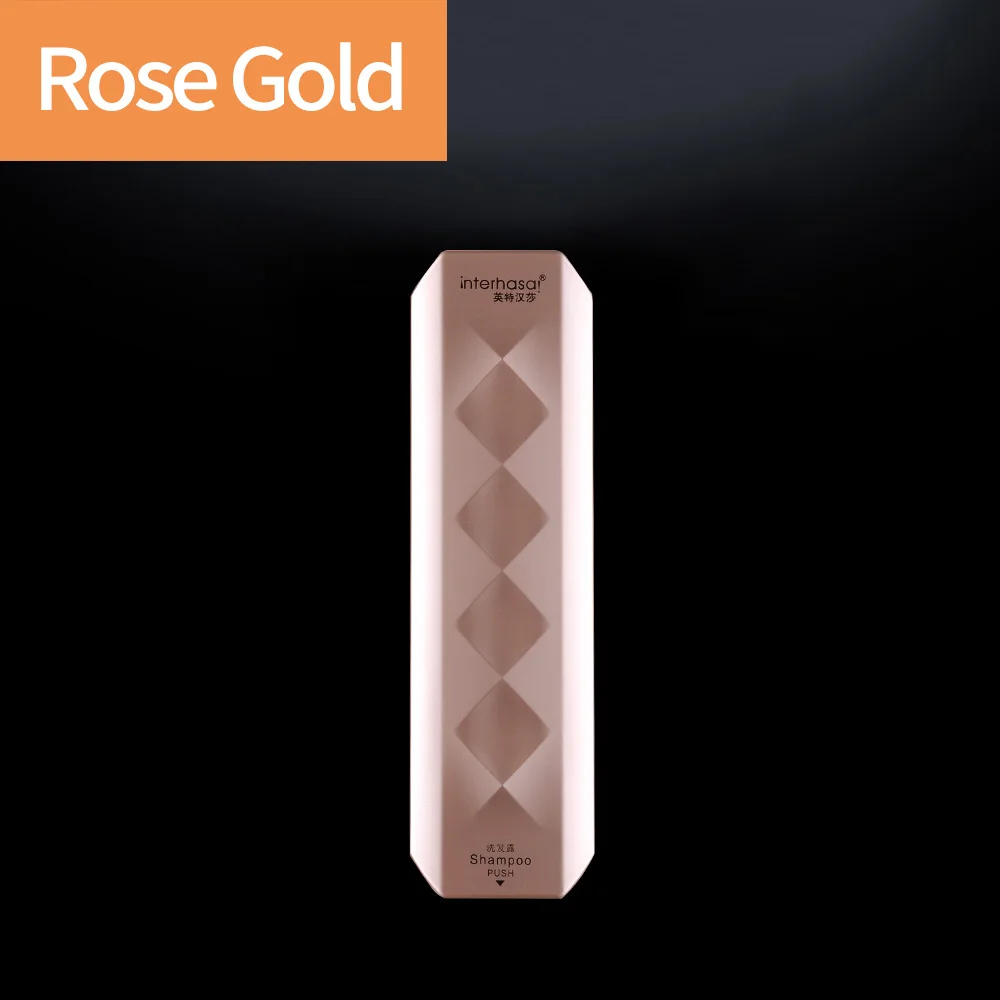 Rose gold Настенный дозатор для мыла для ванной комнаты, 350 мл, шампунь, бутылка для жидкого мыла, аксессуары для ванной комнаты - Цвет: Rose gold