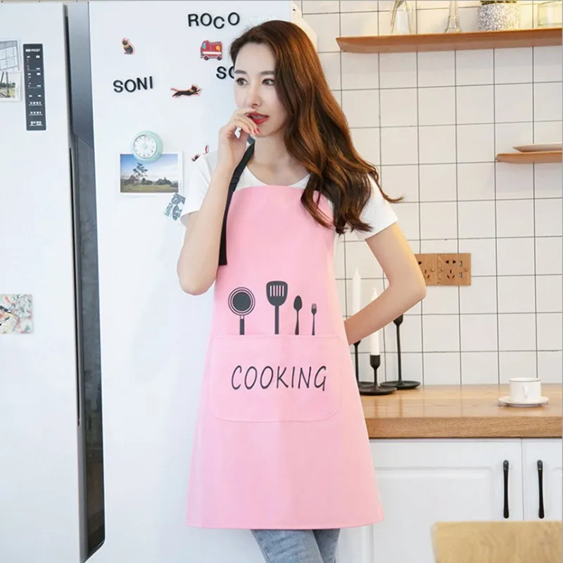 Pink 1 шт. Кухонный Фартук водонепроницаемый и маслостойкий модный простой взрослый поясной домашний ресторан кофе садоводство розовый комбинезон - Цвет: Pink