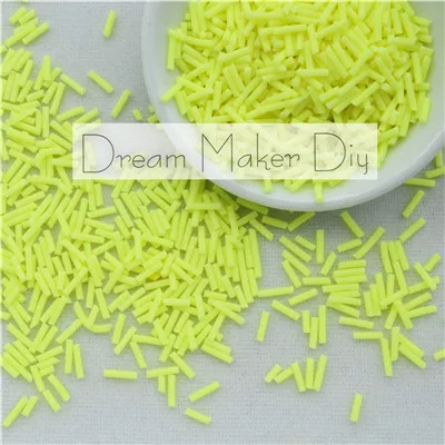 Long Jelly Yellow 1 100 г/лот полимерная Горячая глина Fimo разбрызгивает прекрасные конфетти для рукоделия, своими руками конфетти - Цвет: Long Jelly Yellow 1