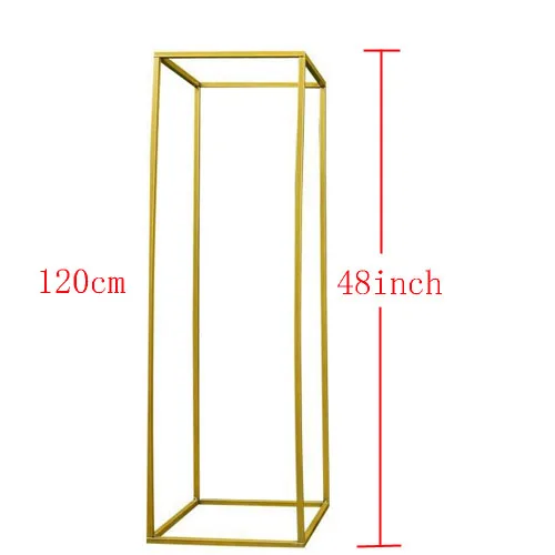 120cm Gold Vases 10 шт. Свадебный/настольный центральный цветок ваза напольные вазы металлическая дорога свинцовый цветок стенд/горшок/стойка для свадьбы/вечерние украшения G0502 - Цвет: 120cm Gold Vases