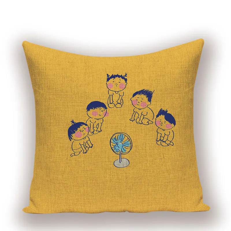 Цветная мультяшная наволочка желтые подушки Декор для дома украшение кровать