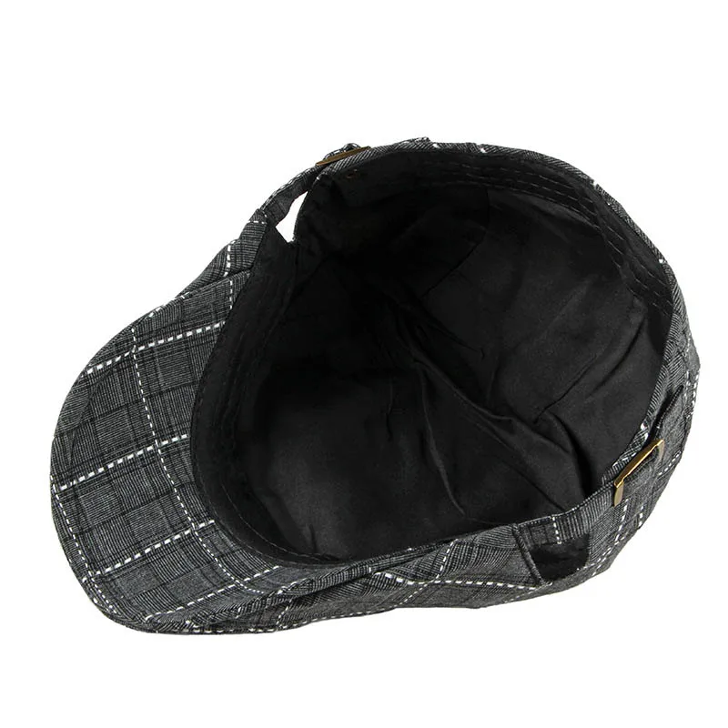 Fibonacci Spring Summer Fashion Newsboy Caps women's men's beret hats for men top quality grid flat caps | Аксессуары для