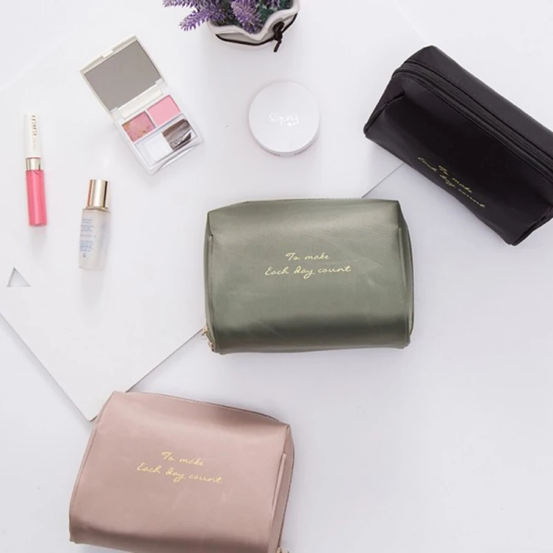 Однотонная косметичка для женщин красоты органайзер дорожная сумка наборы