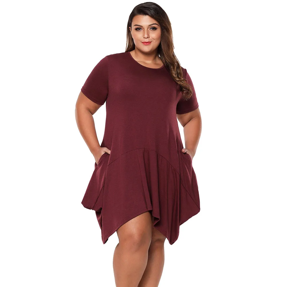 TSRDUG Women'S Dress Summer Big Sizes Elegant Casual 2018 Plus Size Festa Party Red Black Dresses B781 | Женская одежда